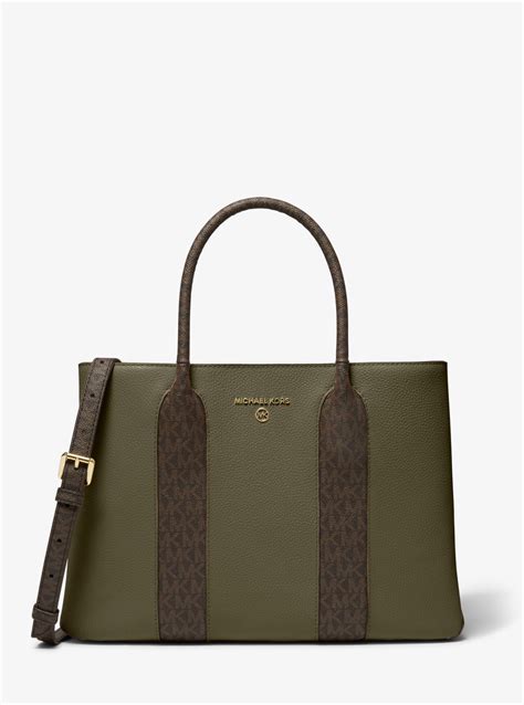 michael kors austin large pebbled leather satchel|Austin Large Pebbled Leather Satchel .